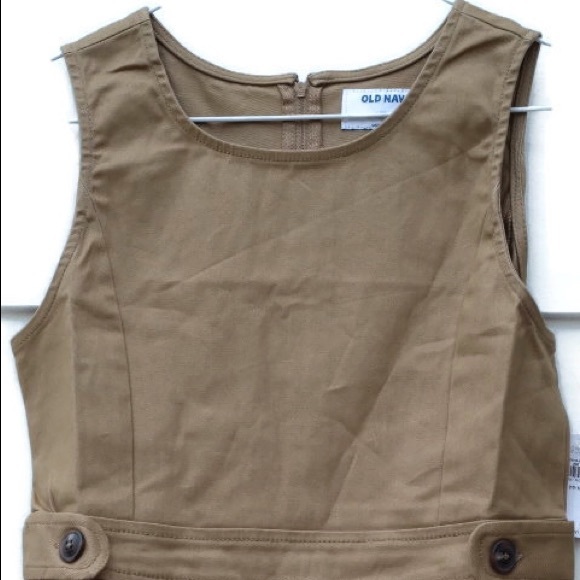 Old Navy Khaki Girls Uniform Pleated Dress - Picture 4 of 5